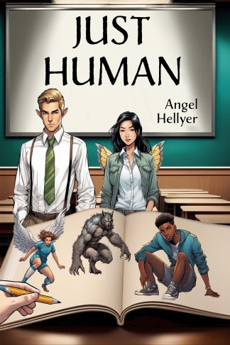 Cover of Just Human showing a number of fantastical creatures.