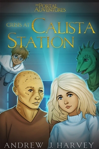 2 human children and one alien child floating in space.